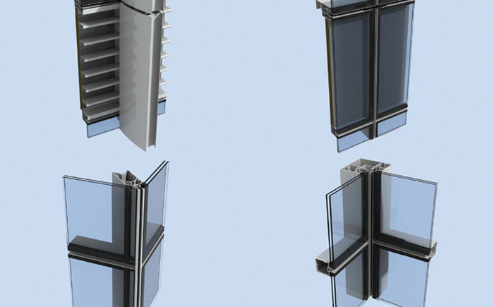 半单元式玻璃幕墙